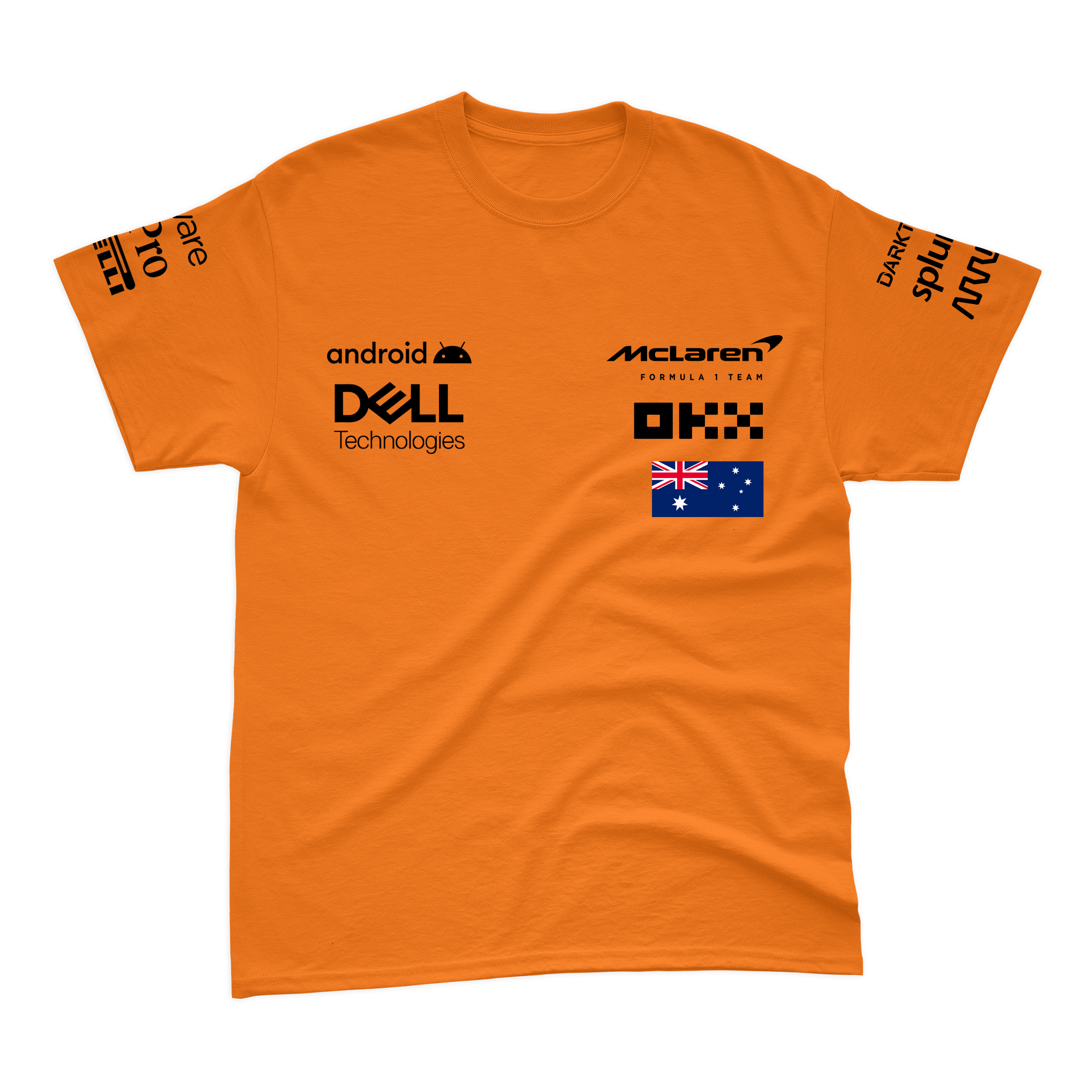 Camiseta Algodão Oscar Piastri McLaren 2024 Laranja