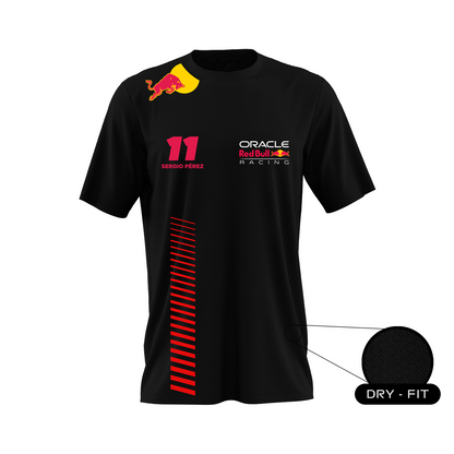 Camiseta DryFit Sergio Perez Red Bull 2023 Preta