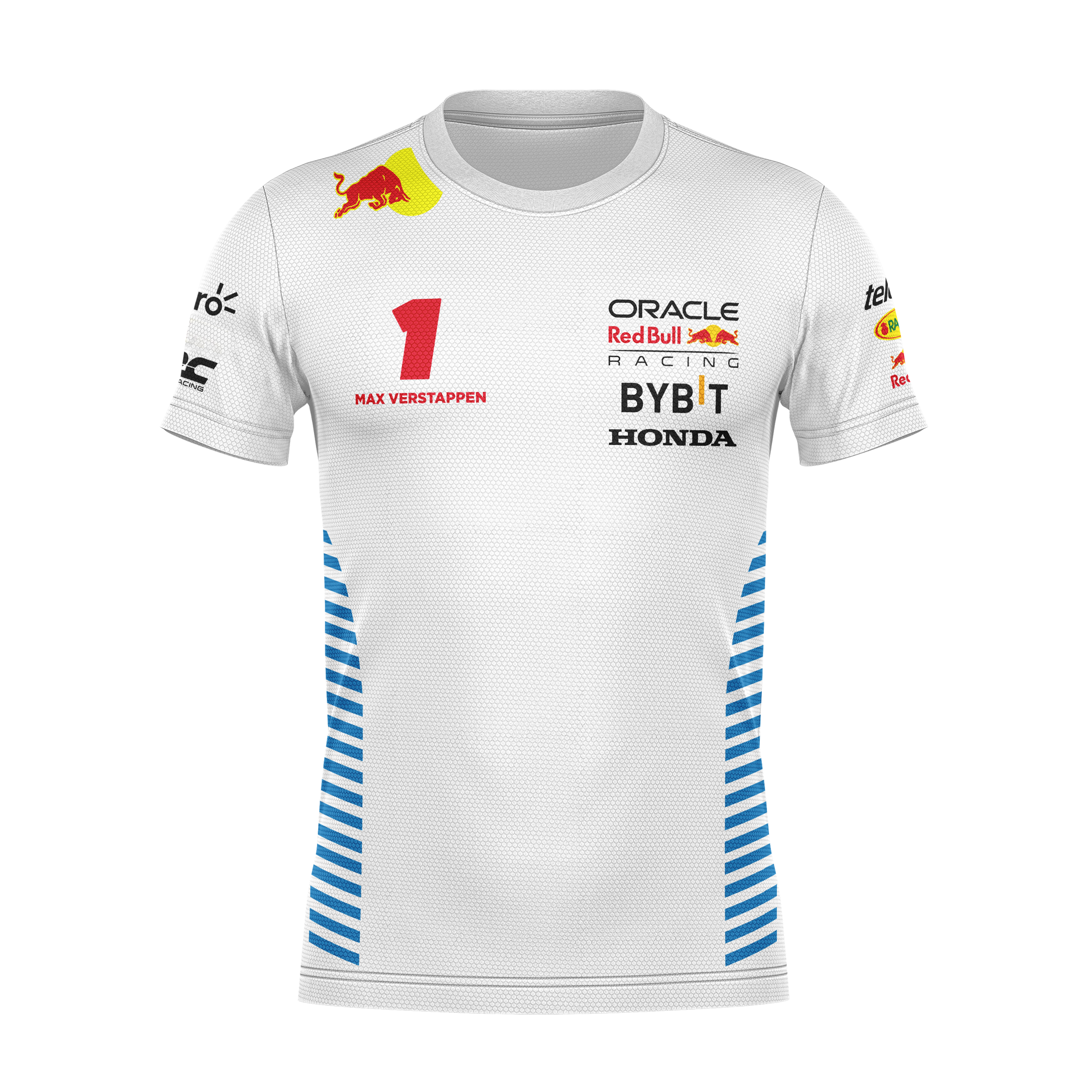 Camiseta DryFit  Max Verstappen Red Bull Racing 2024 Branca