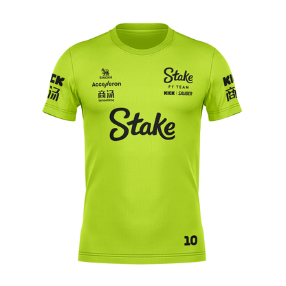 Camiseta DryFit Gabriel Bortoleto Stake Sauber 2024 Verde