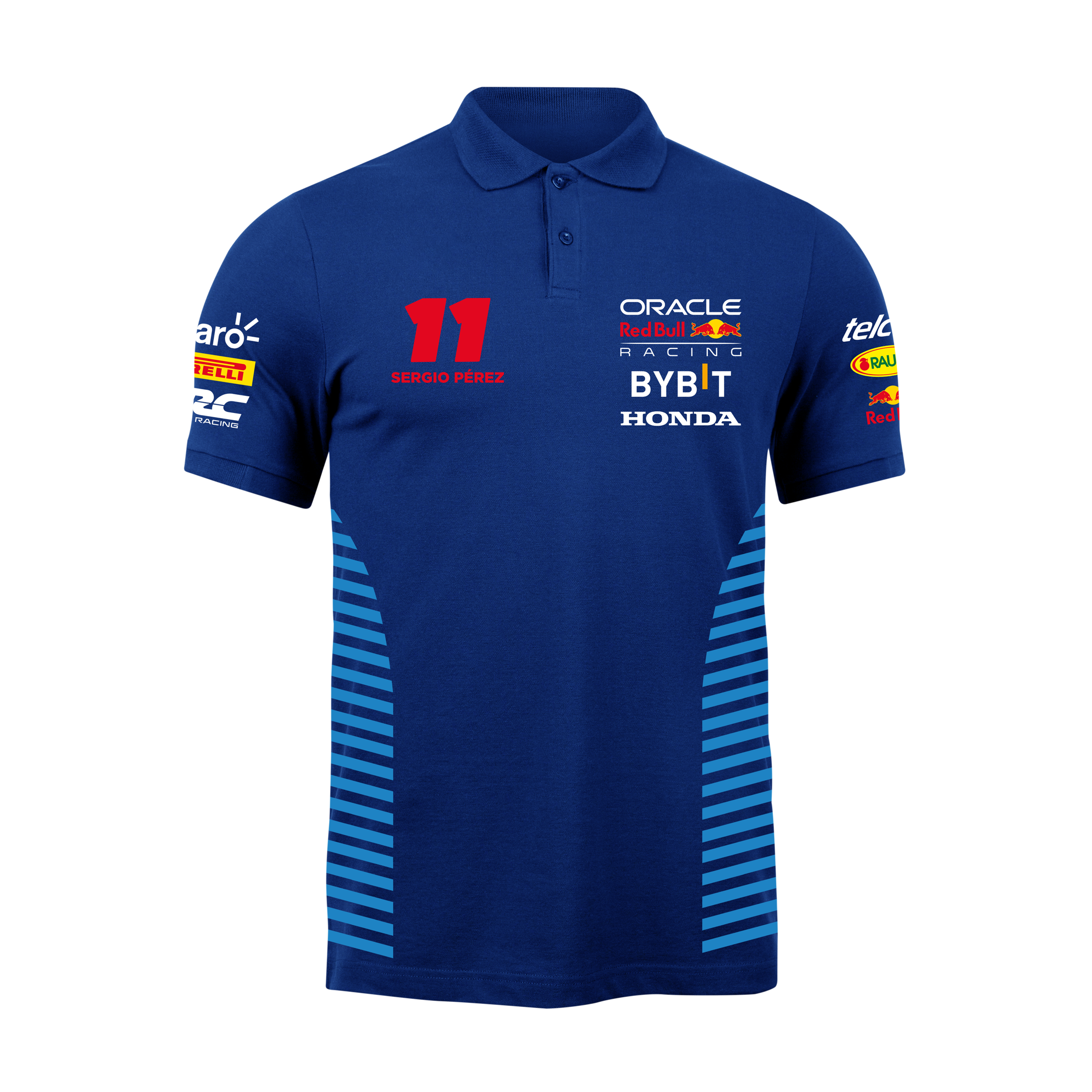 Camisa Polo Sergio Perez Red Bull Racing 2024 Azul Marinho