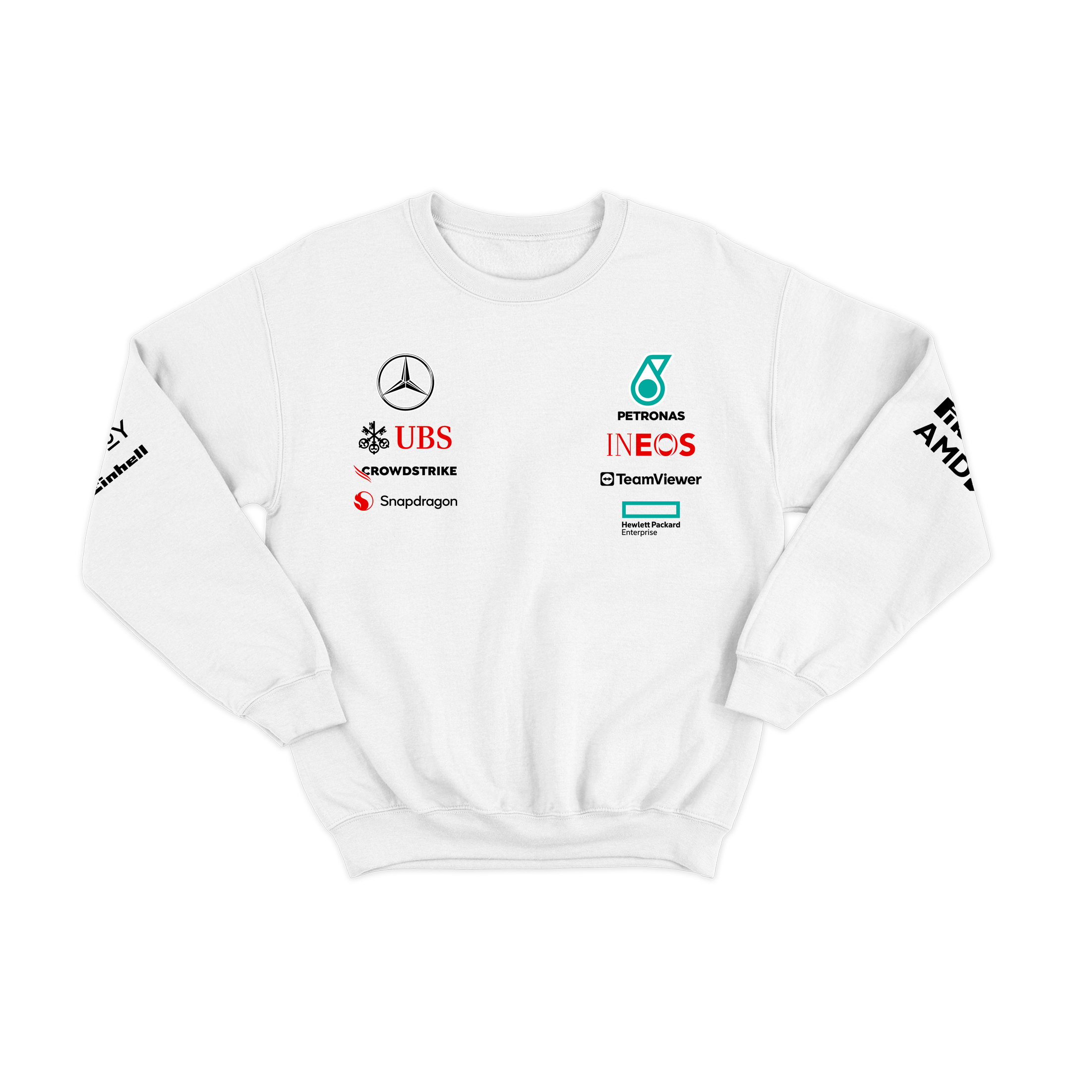 Moletom Mercedes AMG Branco 2024 Lewis Hamilton