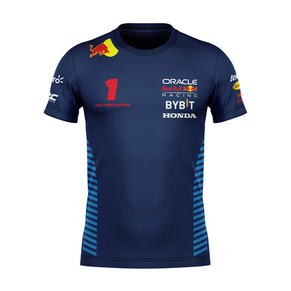 Camiseta DryFit  Max Verstappen Red Bull Racing 2024 Azul Marinho