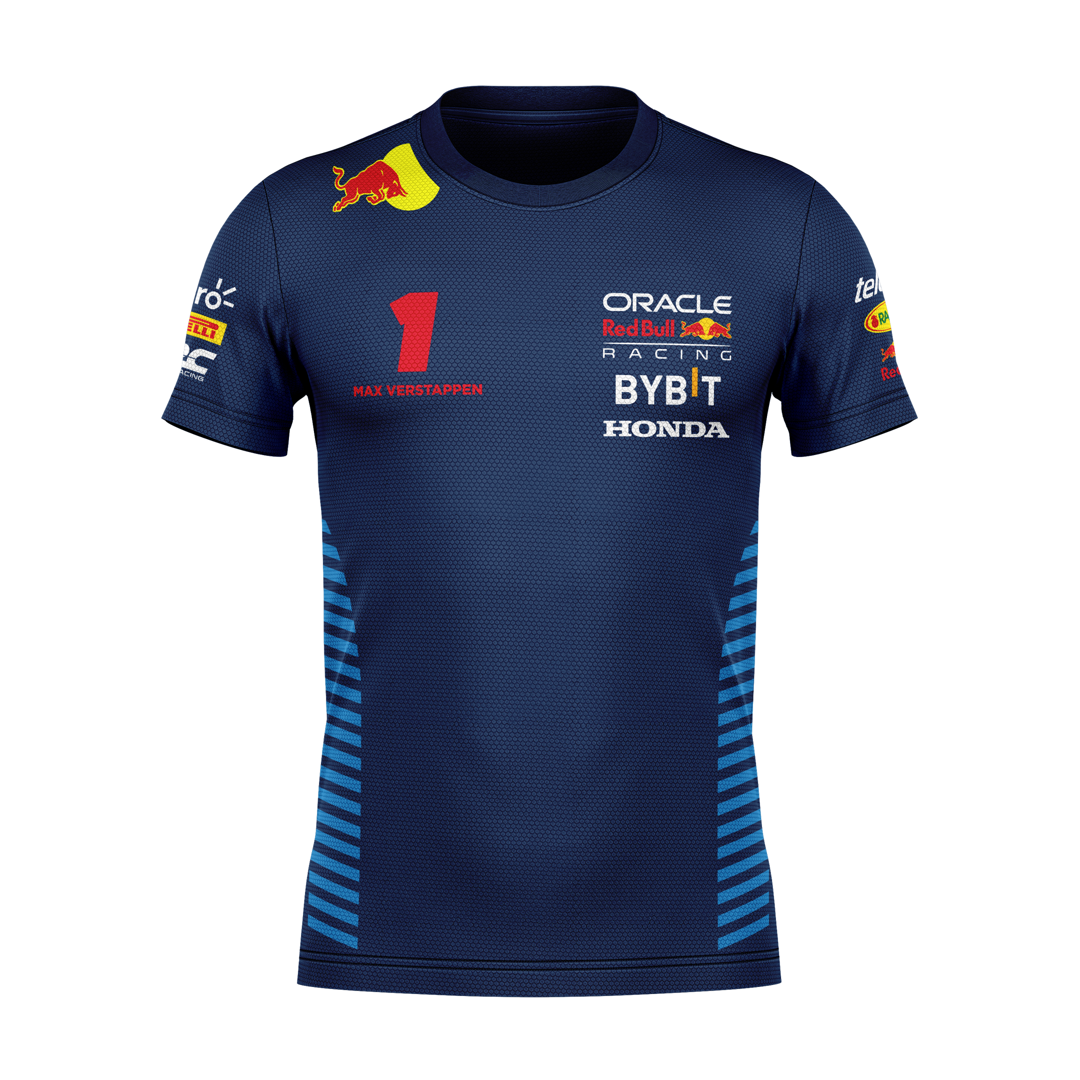 Camiseta DryFit  Max Verstappen Red Bull Racing 2024 Azul Marinho