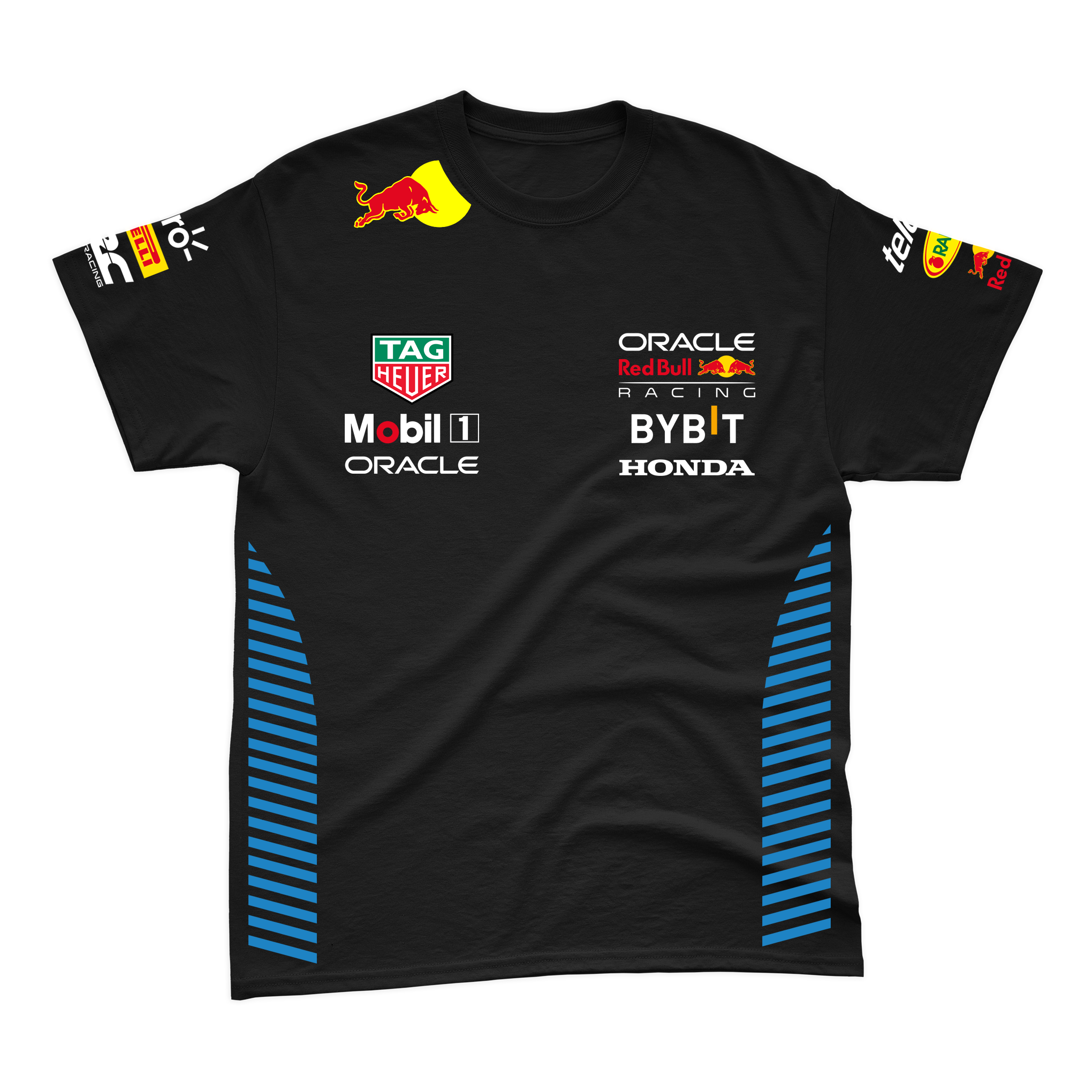 Camiseta Algodão Red Bull Racing 2024 Preta