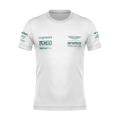 Camiseta DryFit Aston Martin 2024 Branca