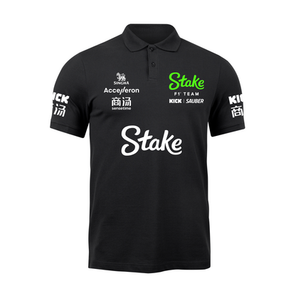 Camisa Polo Gabriel Bortoleto Stake Sauber 2024 Preta SN