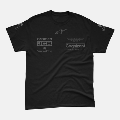 Camiseta Aston Martin 2023 All Black Algodão