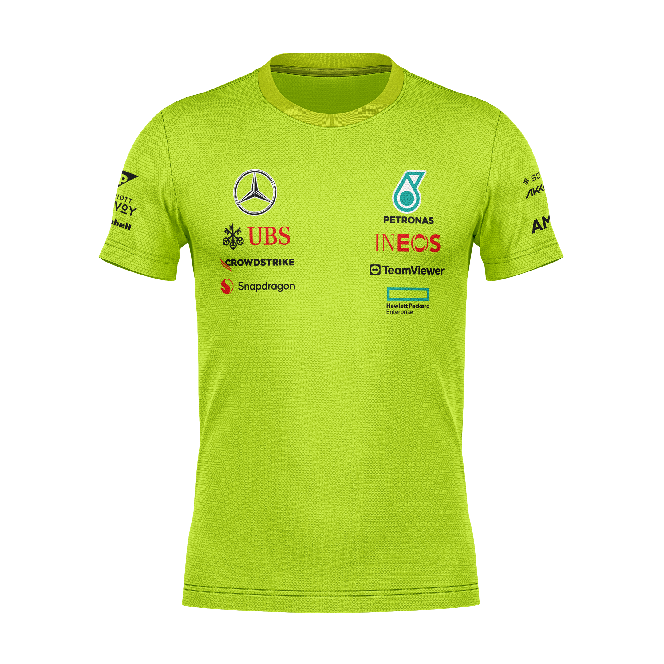 Camiseta DryFit  Mercedes 2024 Verde Neon George Russell