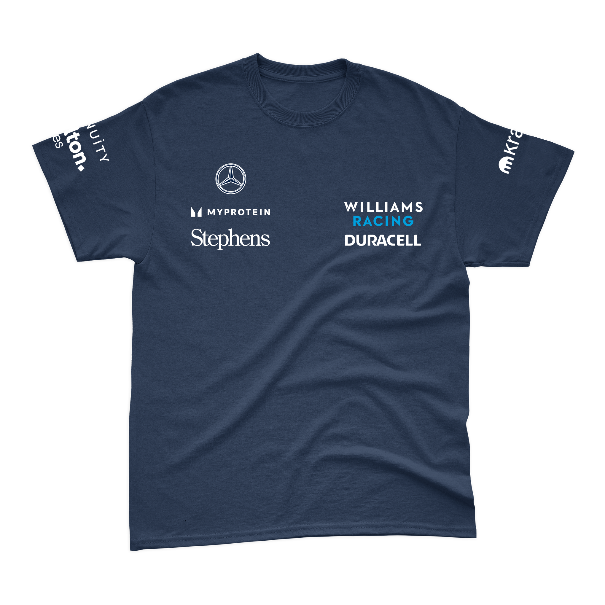 Camiseta Algodão Alex Albon Williams 2024 Azul Marinho