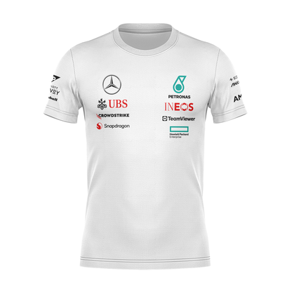 Camiseta DryFit Mercedes 2024 Branca George Russell