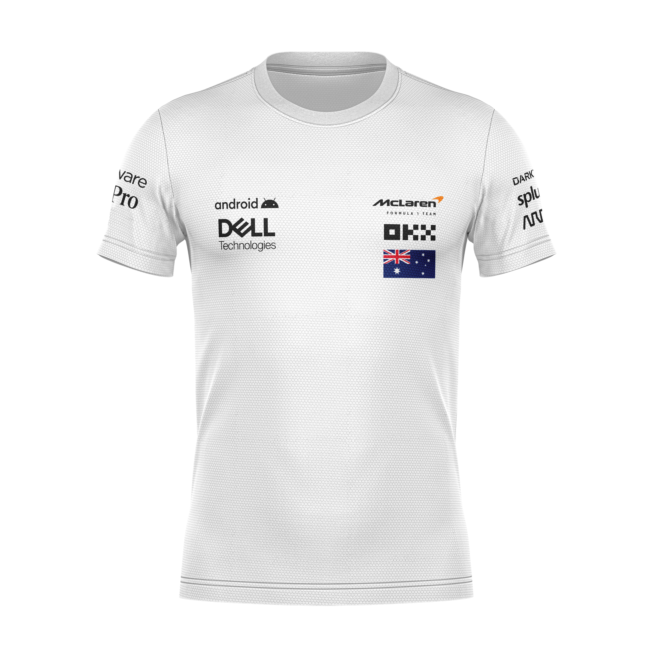 Camiseta DryFit Oscar Piastri Mclaren 2024 Branca