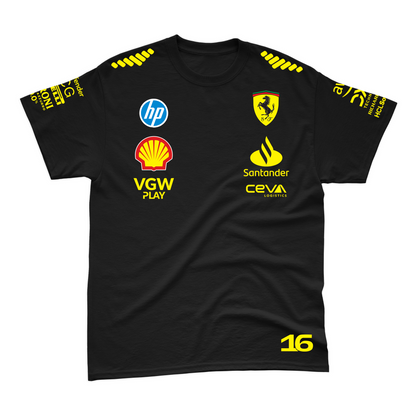 Camiseta Algodão Charles Leclerc Ferrari Edição Especial Monza 2024