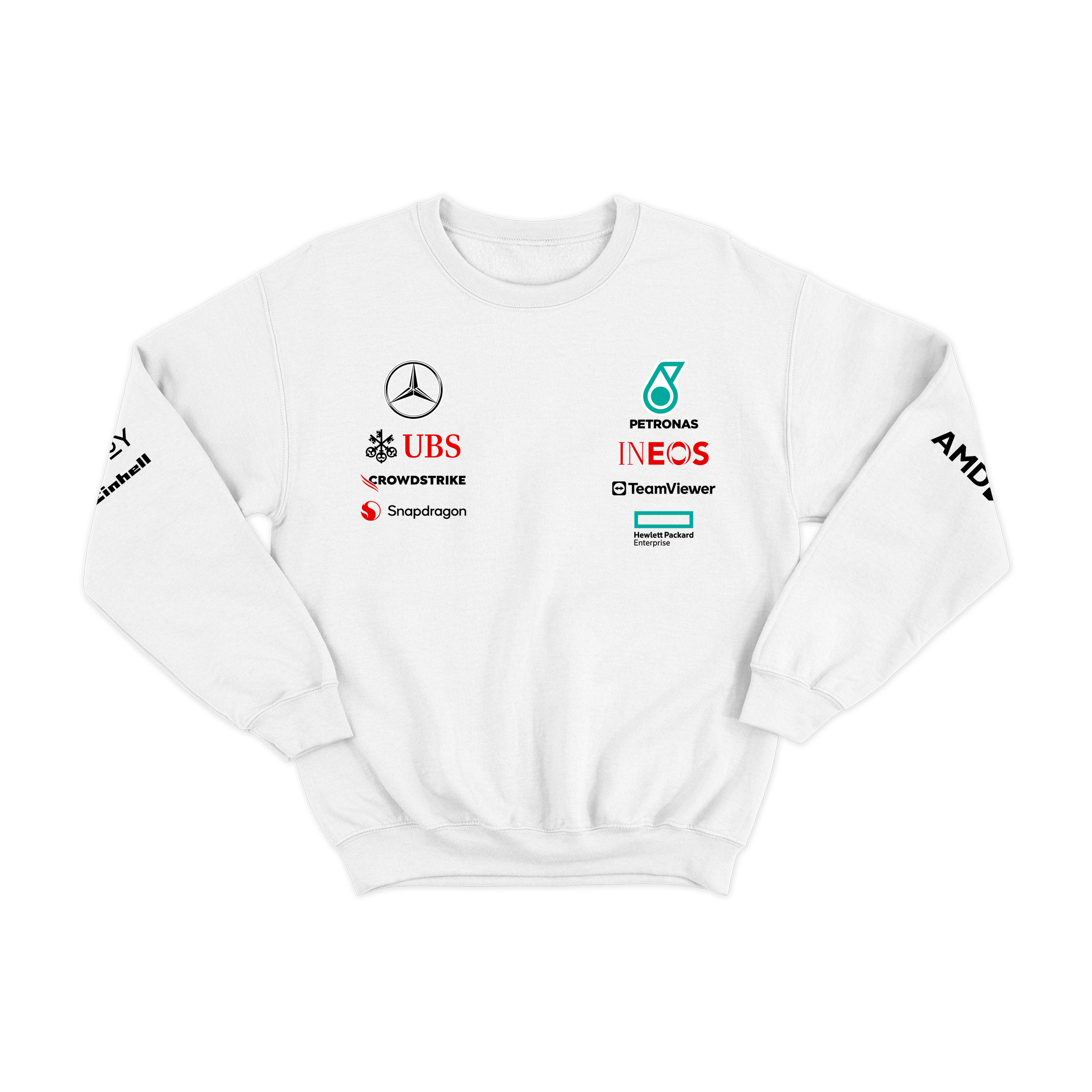 Moletom Mercedes AMG Branco 2024 Lewis Hamilton