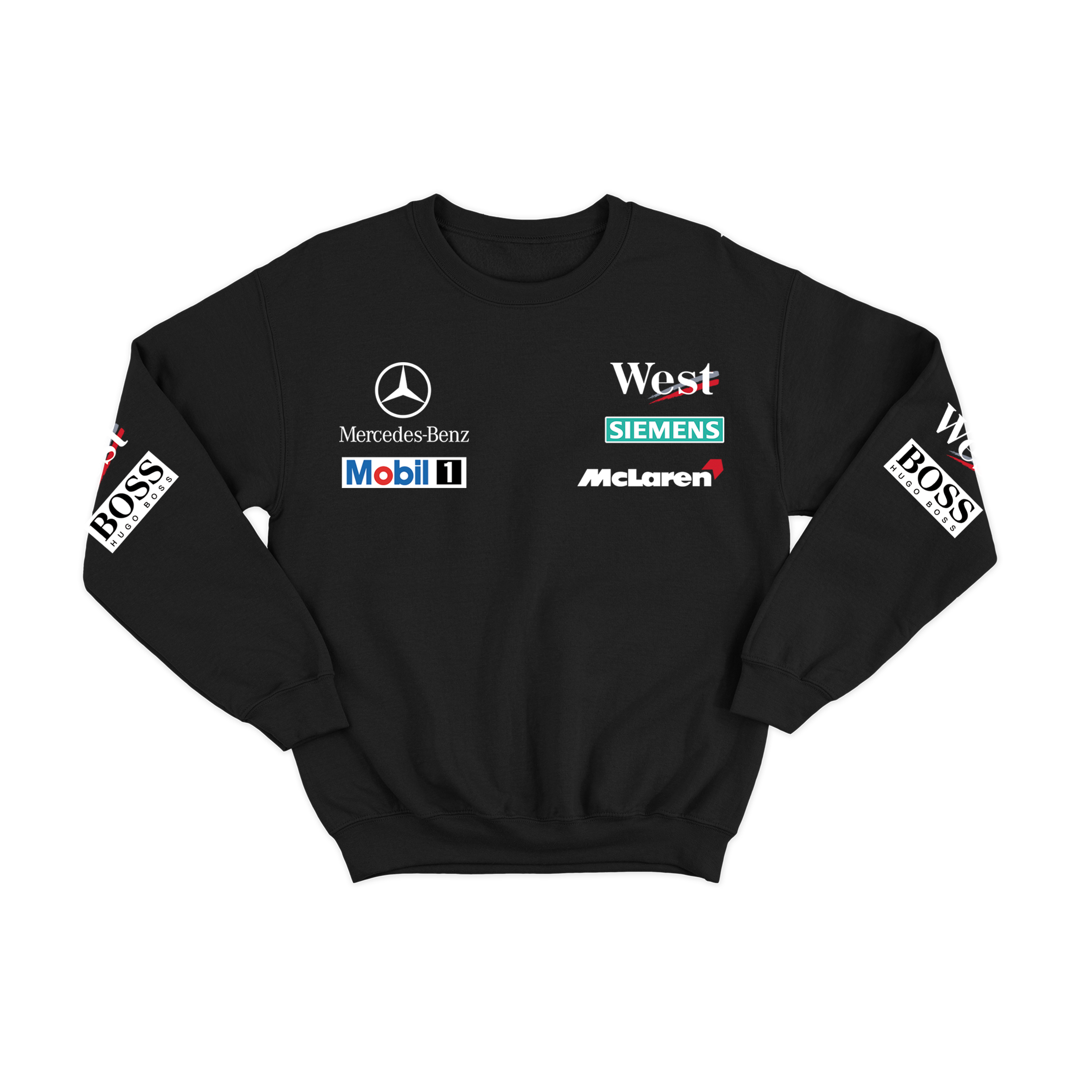 Moletom Mclaren West Mercedes Retrô Preto