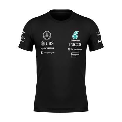 Camiseta DryFit Mercedes 2024 Preta Lewis Hamilton