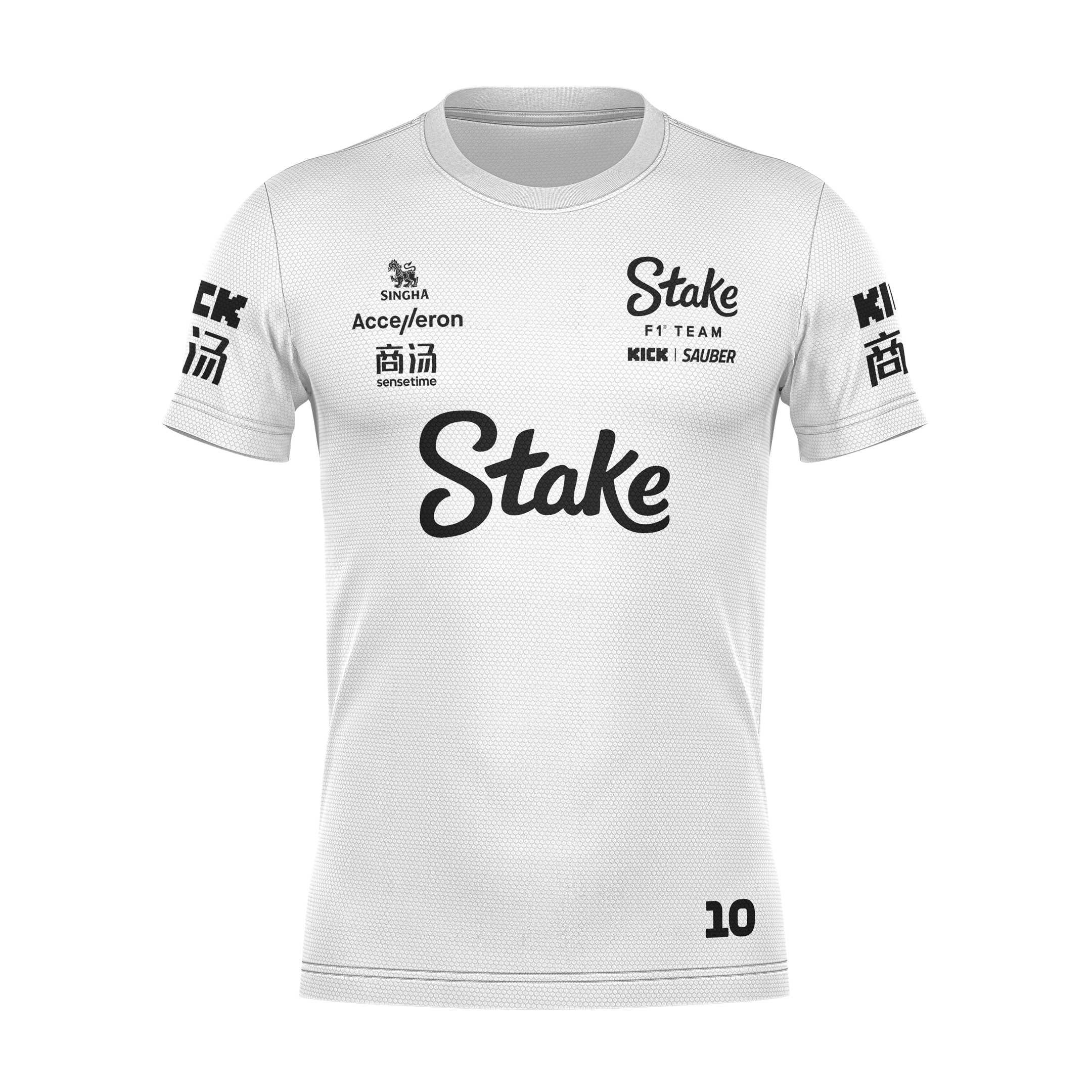 Camiseta DryFit Gabriel Bortoleto Stake Sauber 2024 Branca