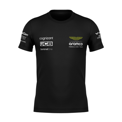 Camiseta DryFit Lance Stroll Aston Martin 2024 Preta