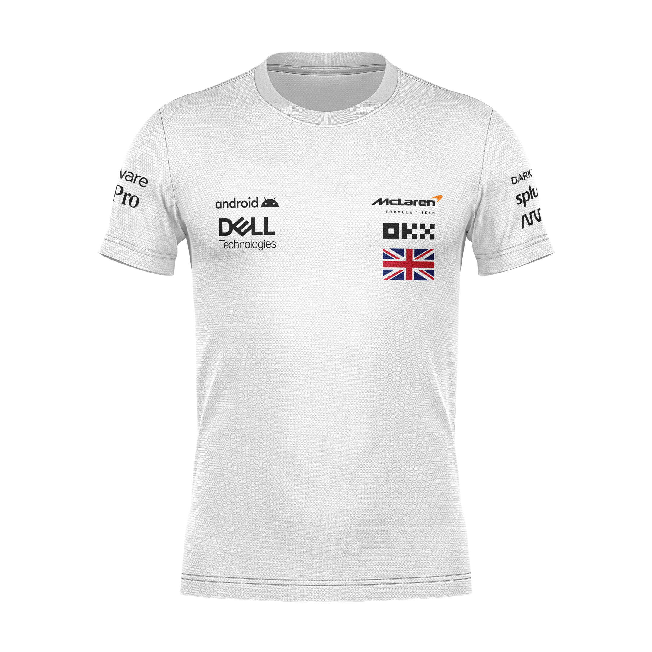 Camiseta DryFit Lando Norris Mclaren 2024 Branca