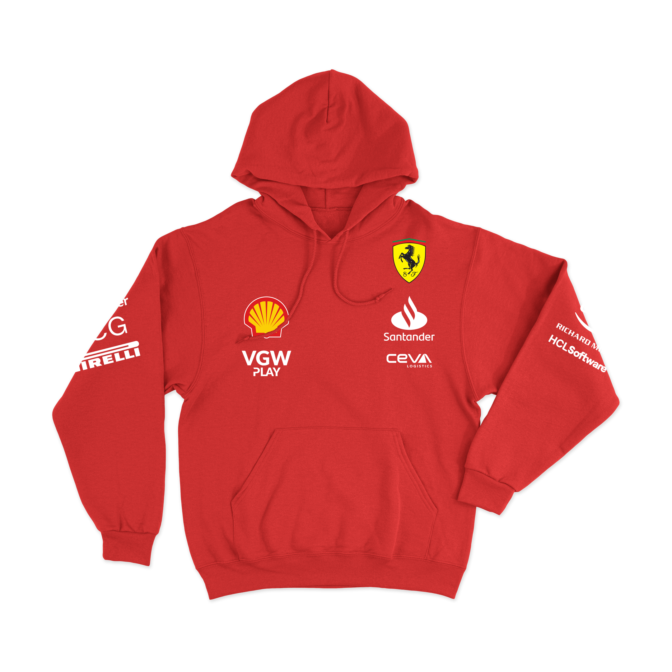 Moletom Canguru Ferrari Vermelho 2024 Charles Leclerc