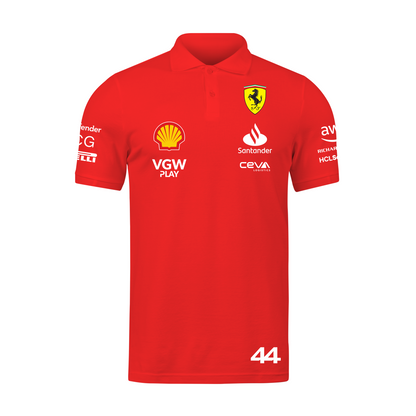 Camisa Polo Lewis Hamilton Ferrari 2024 Vermelha SALDÃO FV