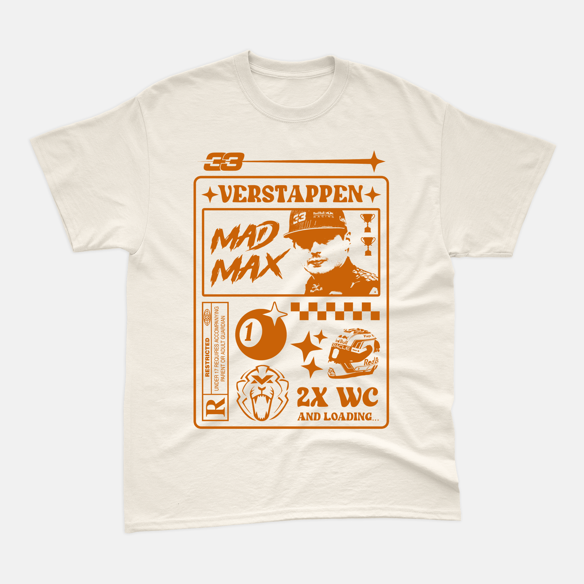 Camiseta RaioX Max Verstappen Mad Max Off White