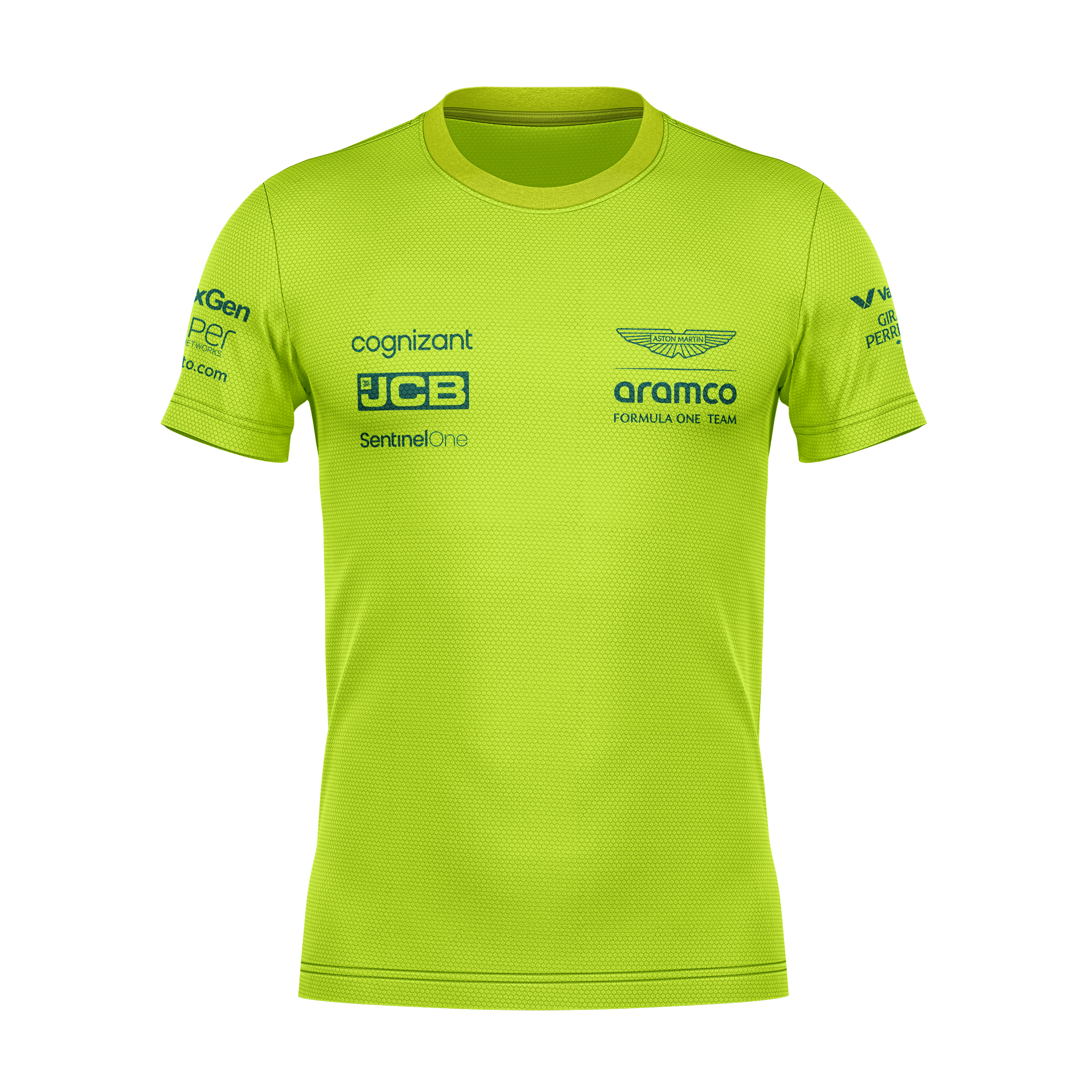 Camiseta DryFit Lance Stroll Aston Martin 2024 Verde Neon