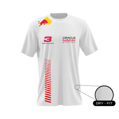 Camiseta DryFit Daniel Ricciardo Red Bull Racing 2023 Branca