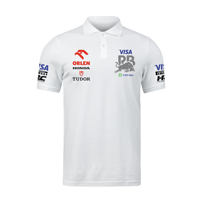 Camisa Polo Visa Racing Bulls Branca 2024