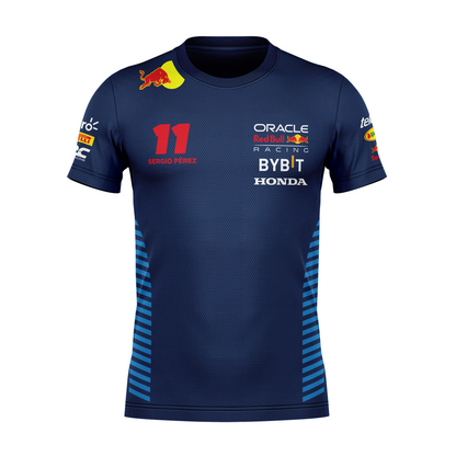 Camiseta DryFit Sergio Pérez Red Bull Racing 2024 Azul Marinho