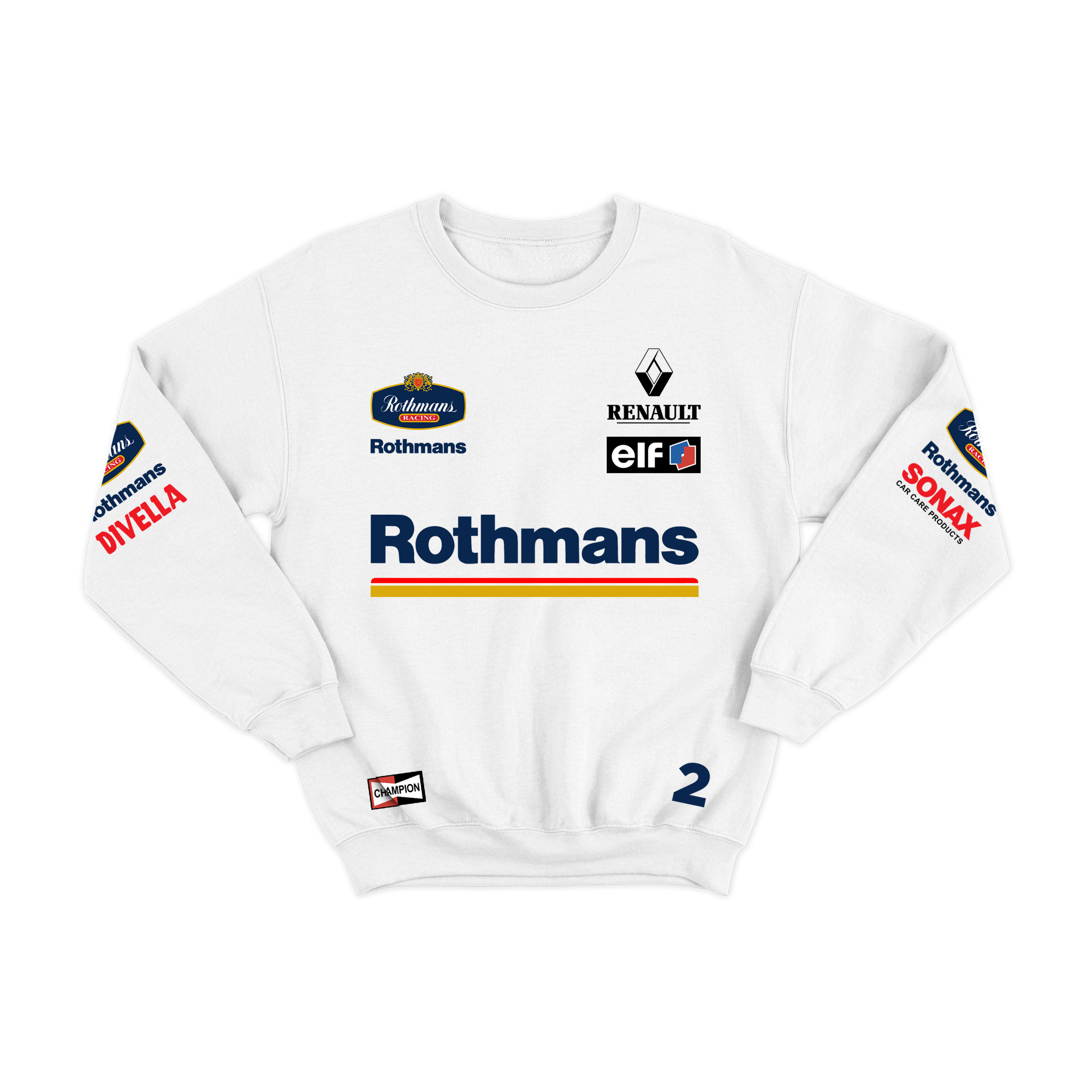 Moletom Williams Retrô Rothmans Racing Branco