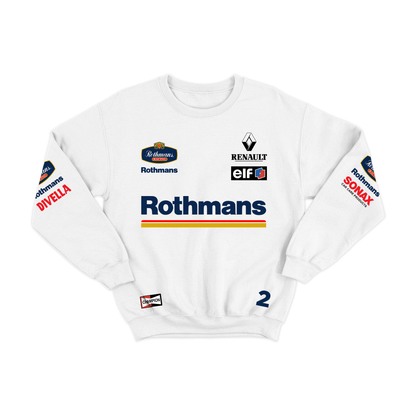 Moletom Williams Retrô Rothmans Racing Branco