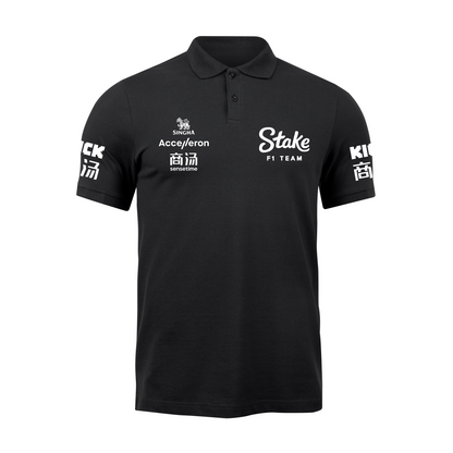 Camisa Polo Valtteri Bottas Stake Sauber 2024 Preta