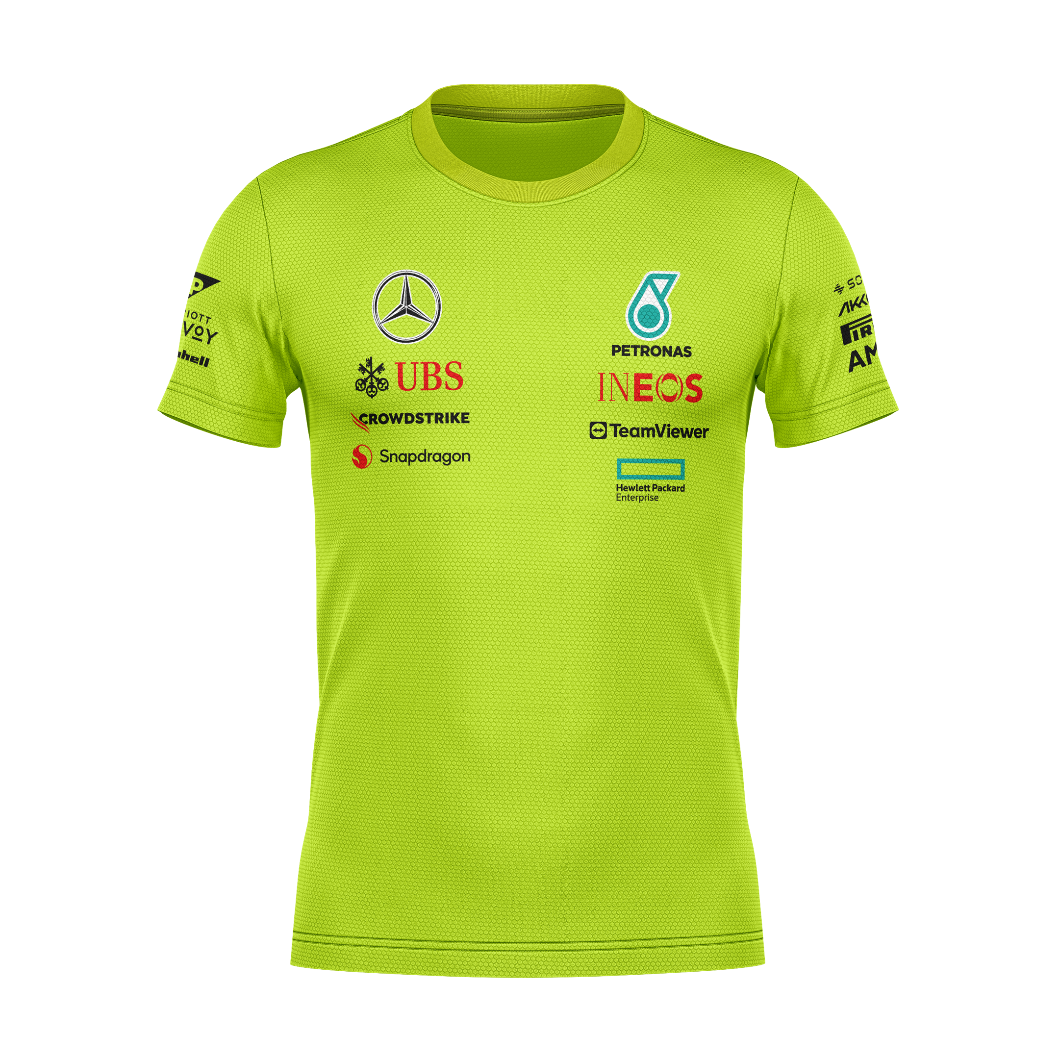 Camiseta DryFit  Mercedes 2024 Verde Neon George Russell