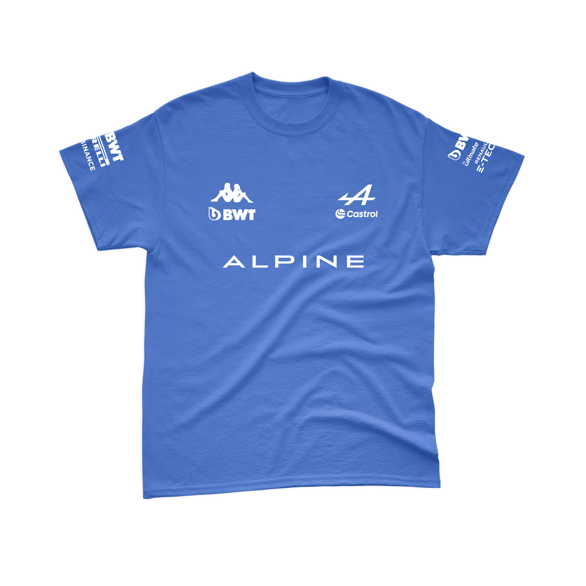 Camiseta Algodão Esteban Ocon Alpine 2024 Azul Royal