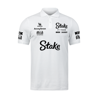 Camisa Polo Gabriel Bortoleto Stake Sauber 2024 Branca SN