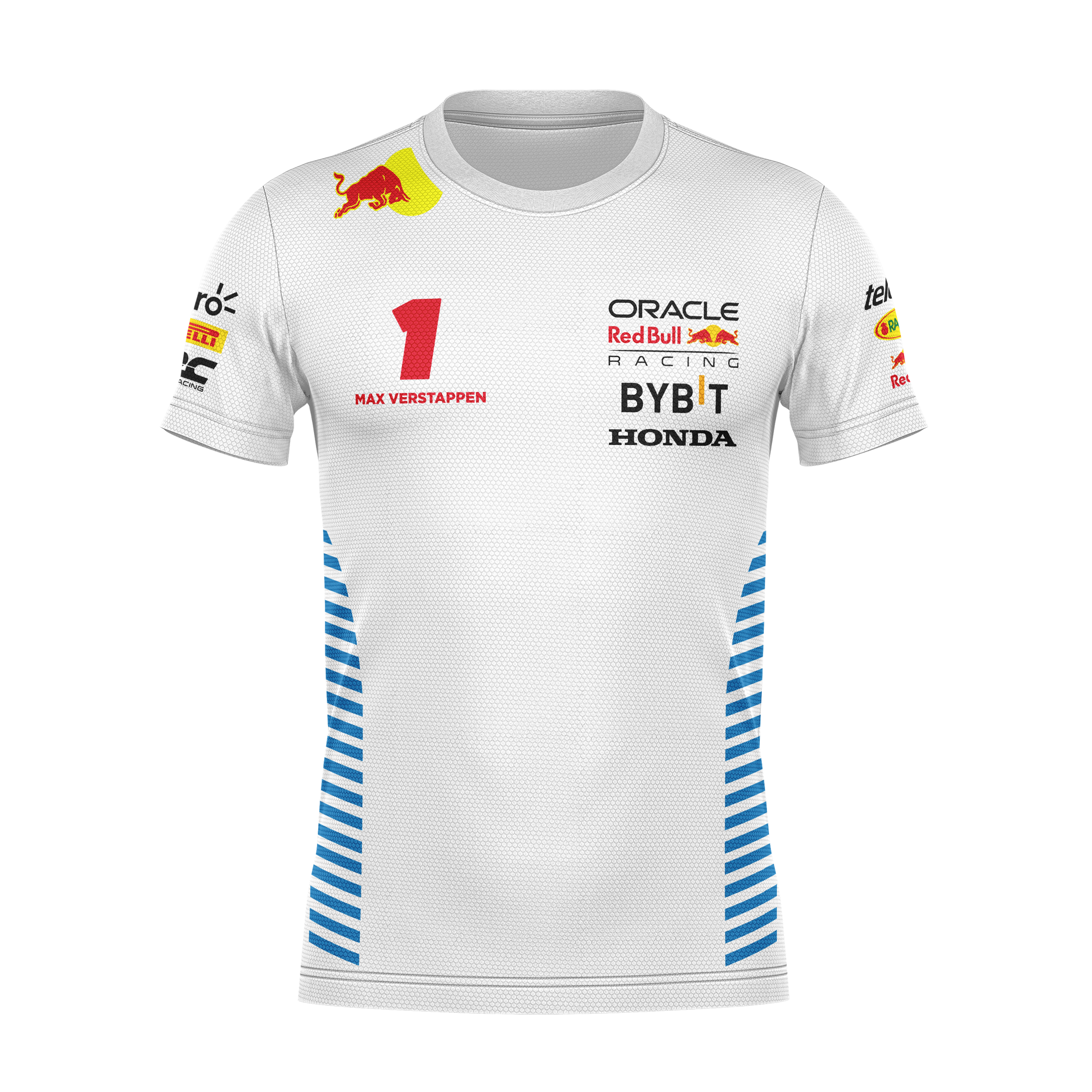 Camiseta DryFit  Max Verstappen Red Bull Racing 2024 Branca