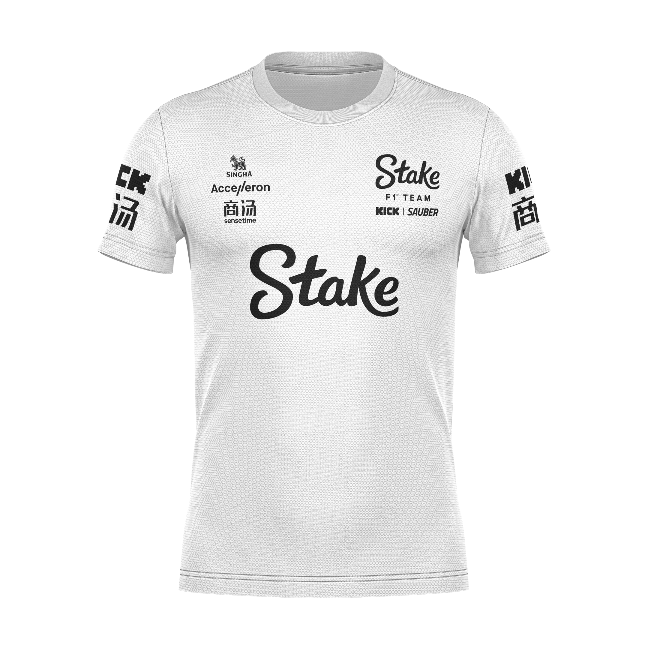 Camiseta DryFit Gabriel Bortoleto Stake Sauber 2024 Branca