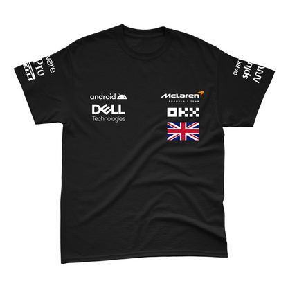 Camiseta Algodão Lando Norris Mclaren 2024 Preta