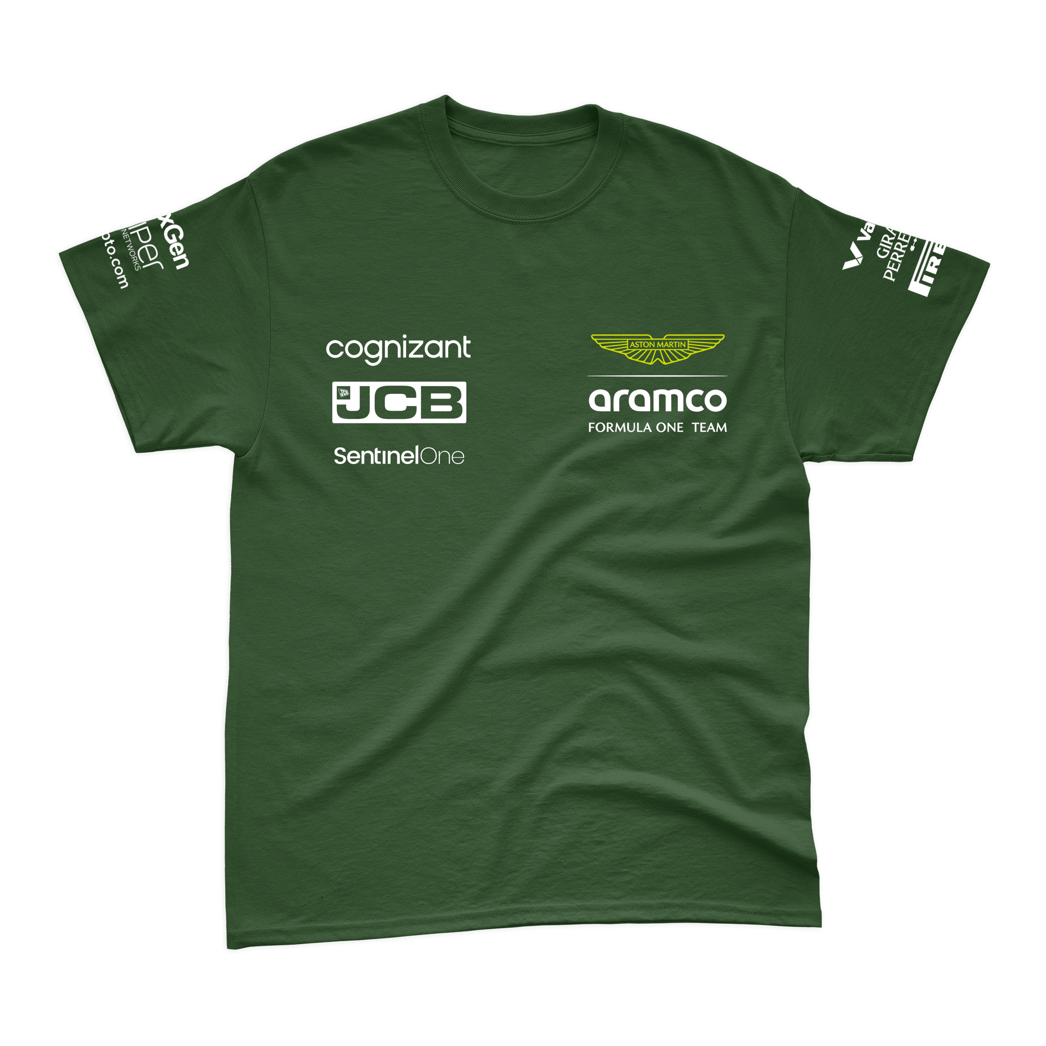 Camiseta Algodão Fernando Alonso Aston Martin 2024 Verde