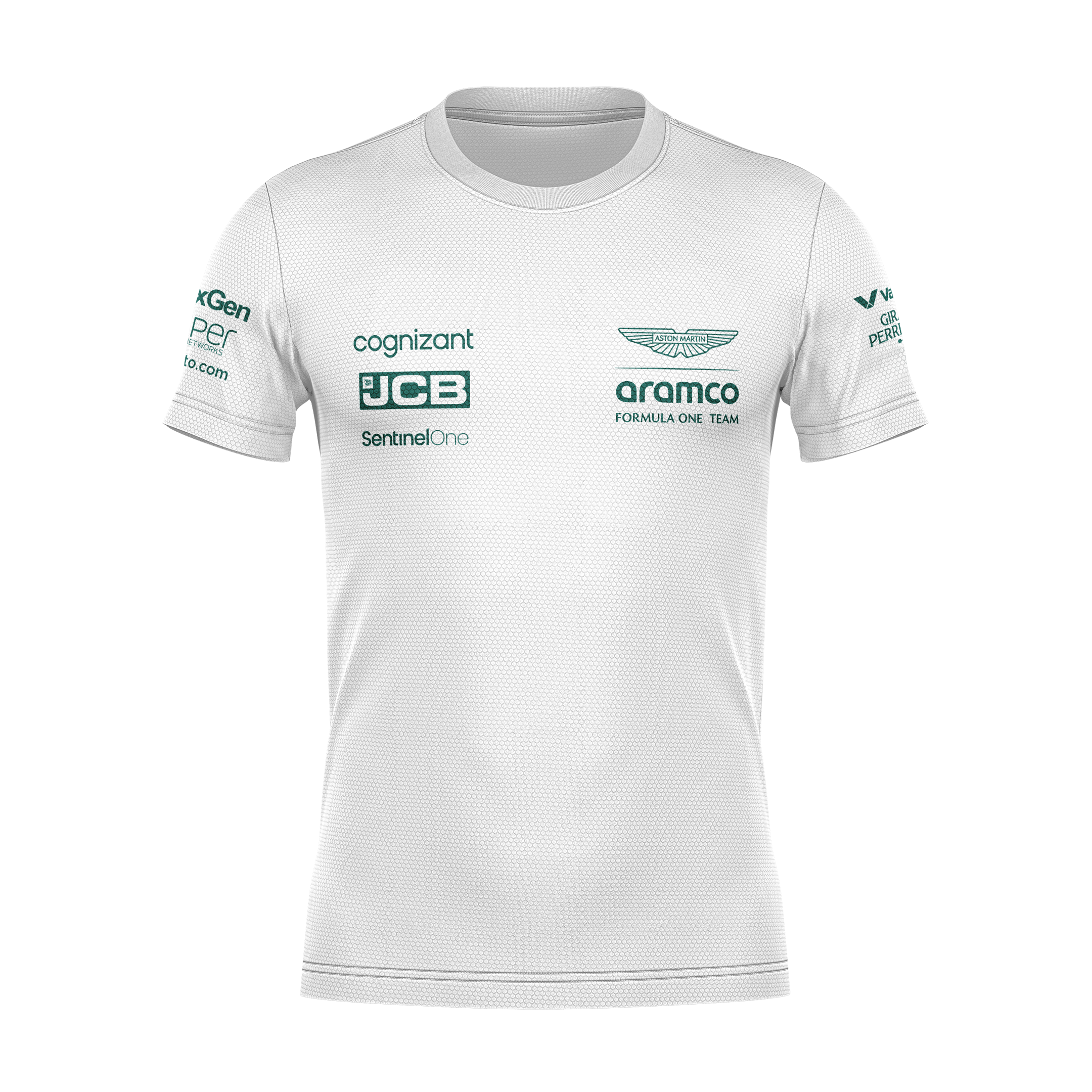 Camiseta DryFit Lance Stroll Aston Martin 2024 Branca