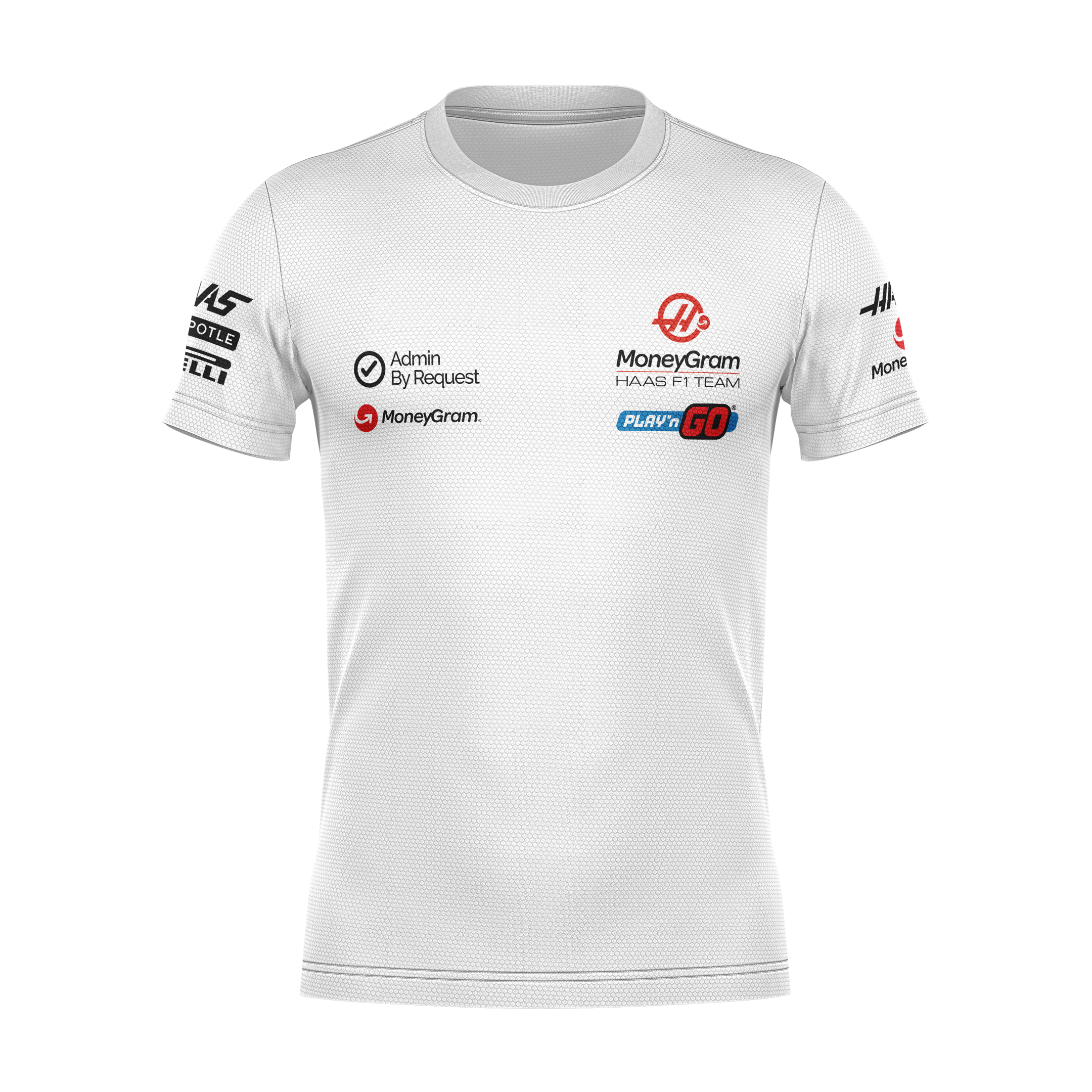 Camiseta DryFit Haas F1 2024 Branca