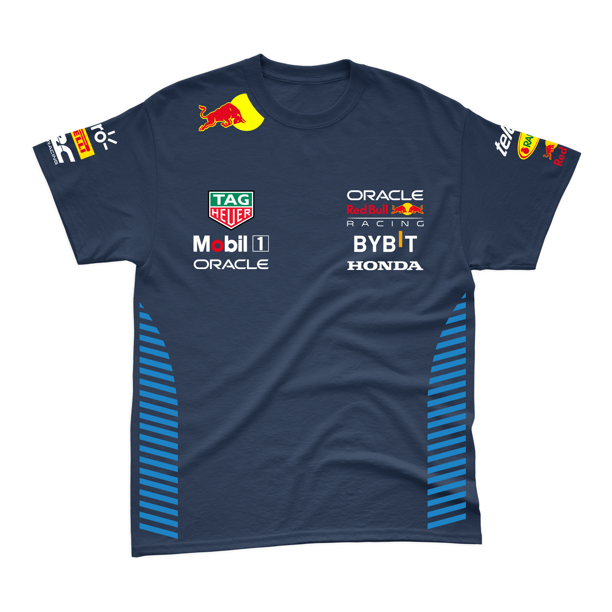 Camiseta Algodão Red Bull Racing 2024 Azul Marinho