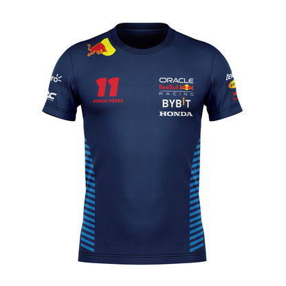 Camiseta DryFit Sergio Pérez Red Bull Racing 2024 Azul Marinho