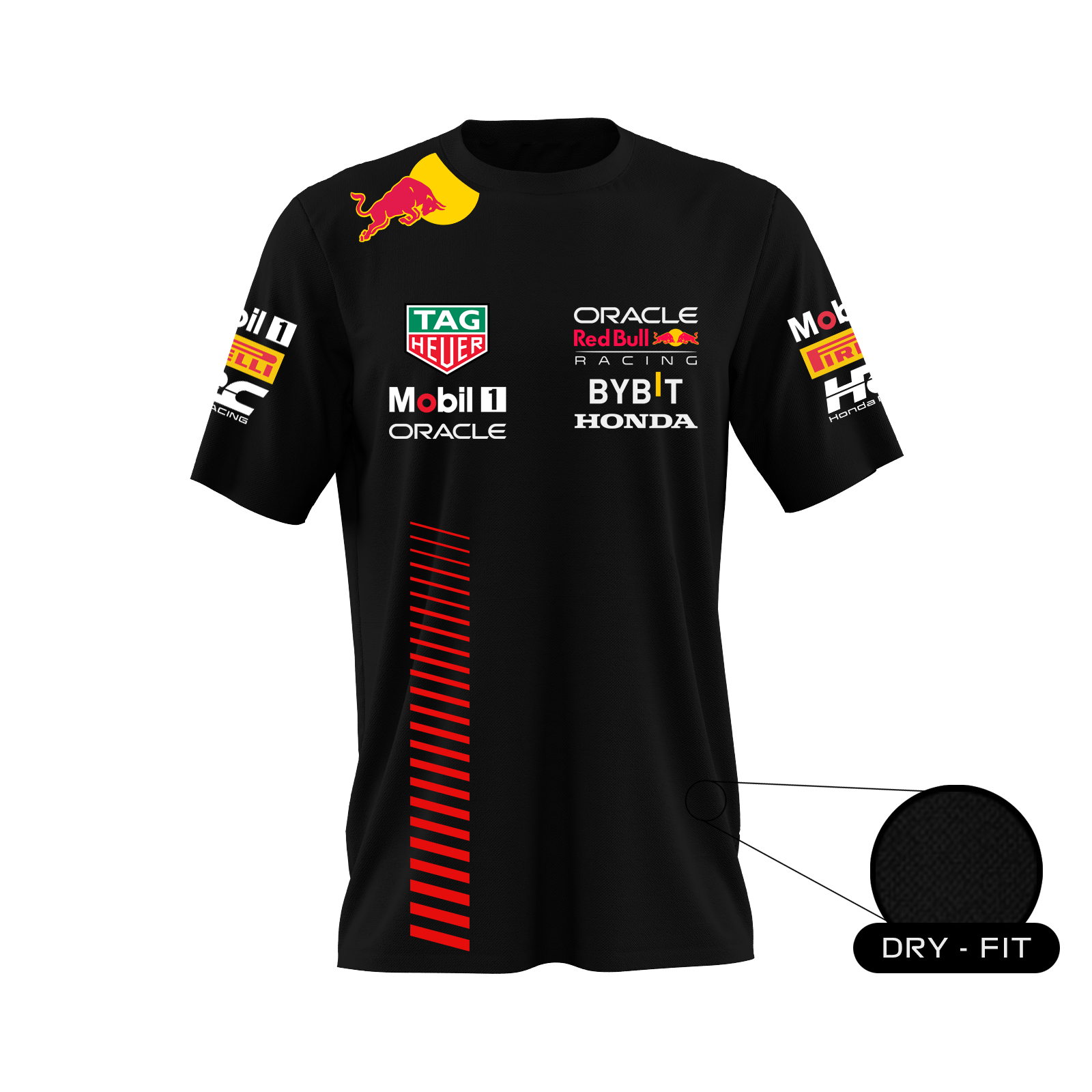 Camiseta DryFit Red Bull Racing 2023 Preta
