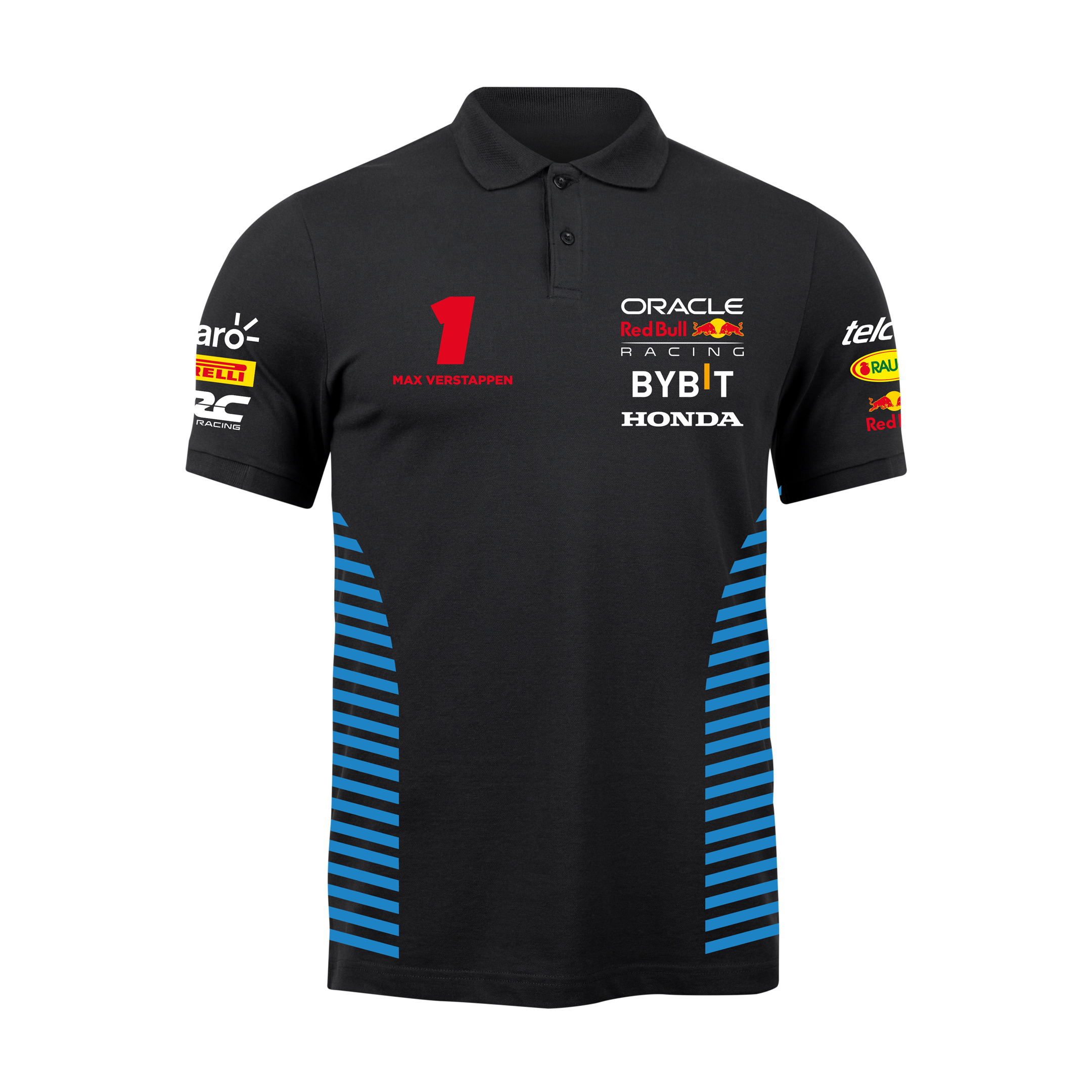 Camisa Polo Max Verstappen Red Bull Racing 2024 Preta