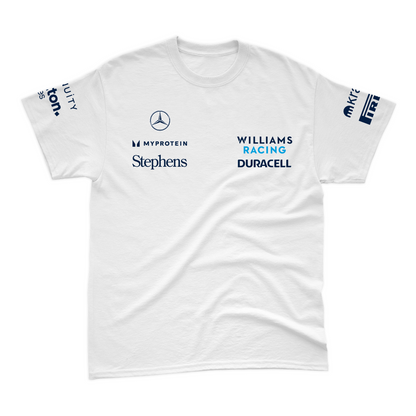 Camiseta Algodão Carlos Sainz Williams Racing Branco