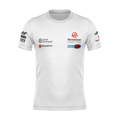 Camiseta DryFit Nico Hulkenberg Haas F1 2024 Branca