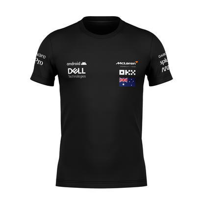 Camiseta DryFit Oscar Piastri Mclaren 2024 Preta