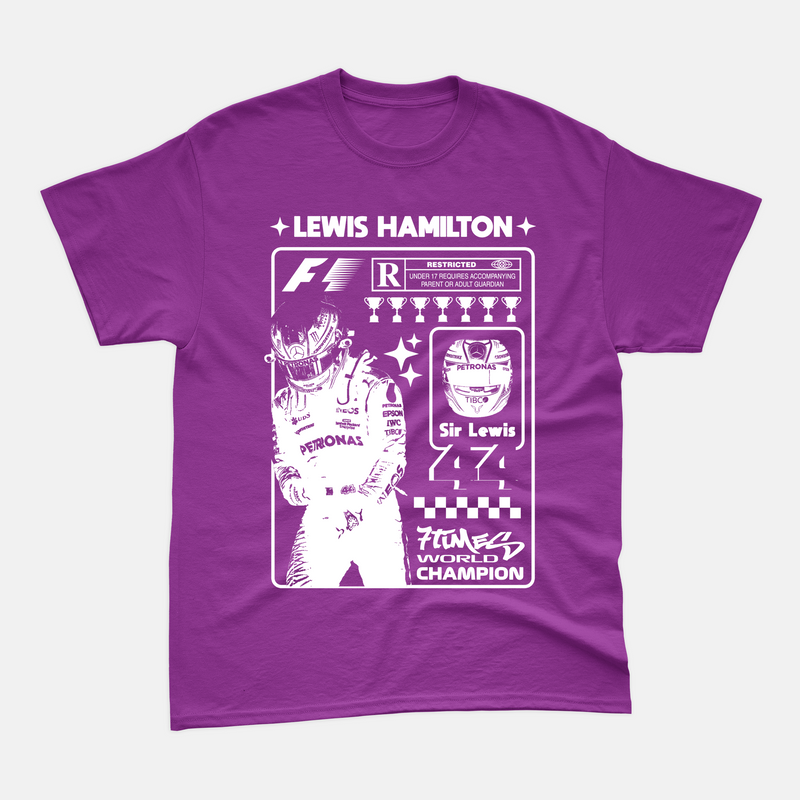 Camiseta RaioX Lewis Hamilton Lilás